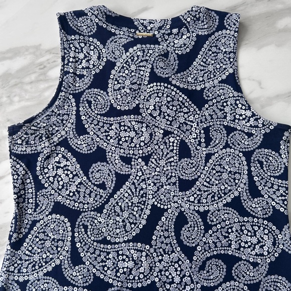MICHAEL Michael Kors Navy and White Paisley Dress - Picture 9 of 13